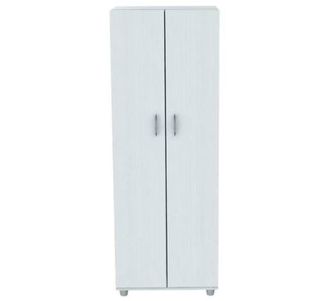 66" White Laminated Wood Pantry or Storage Cabinet