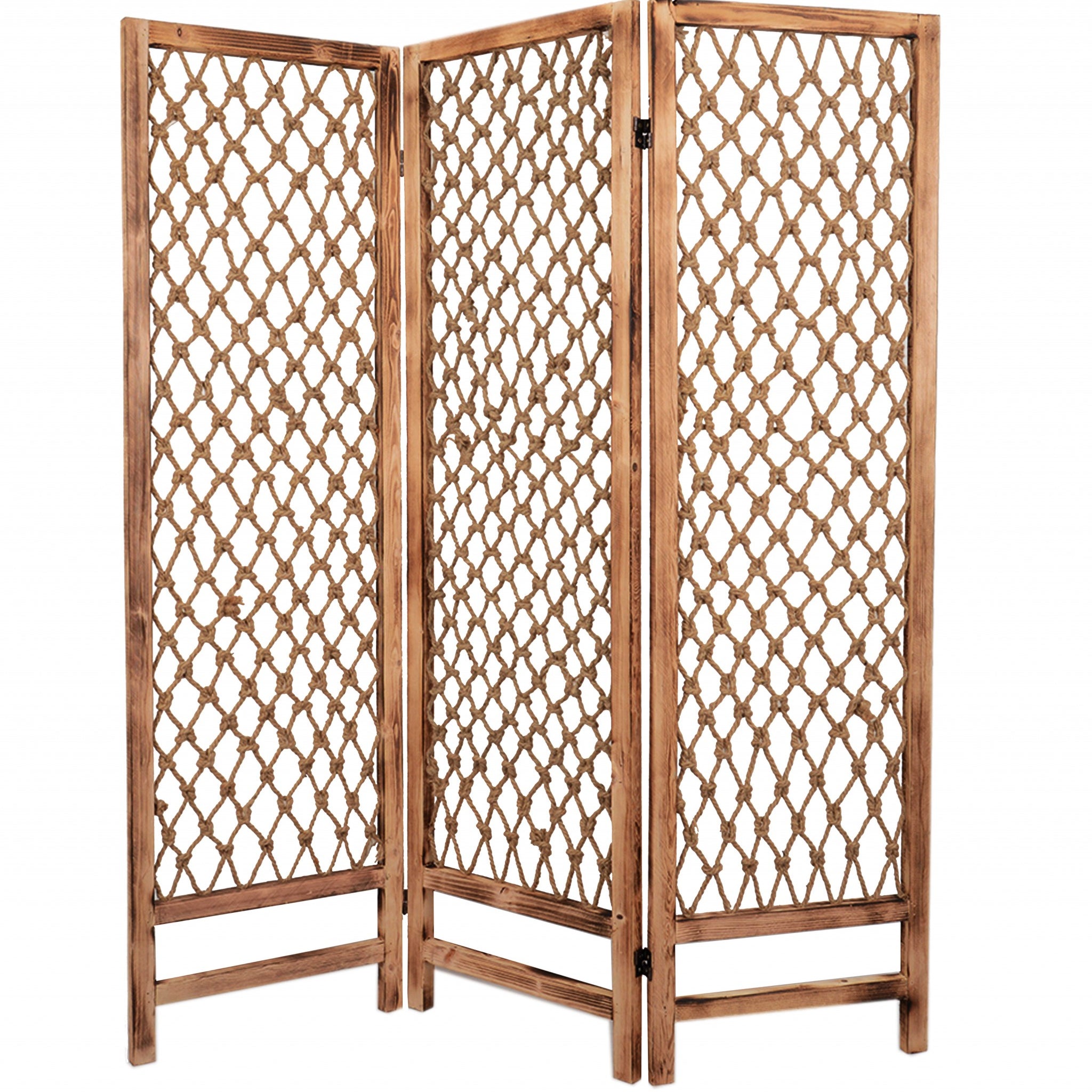 60 X 69 Natural Rope Wooden  Screen