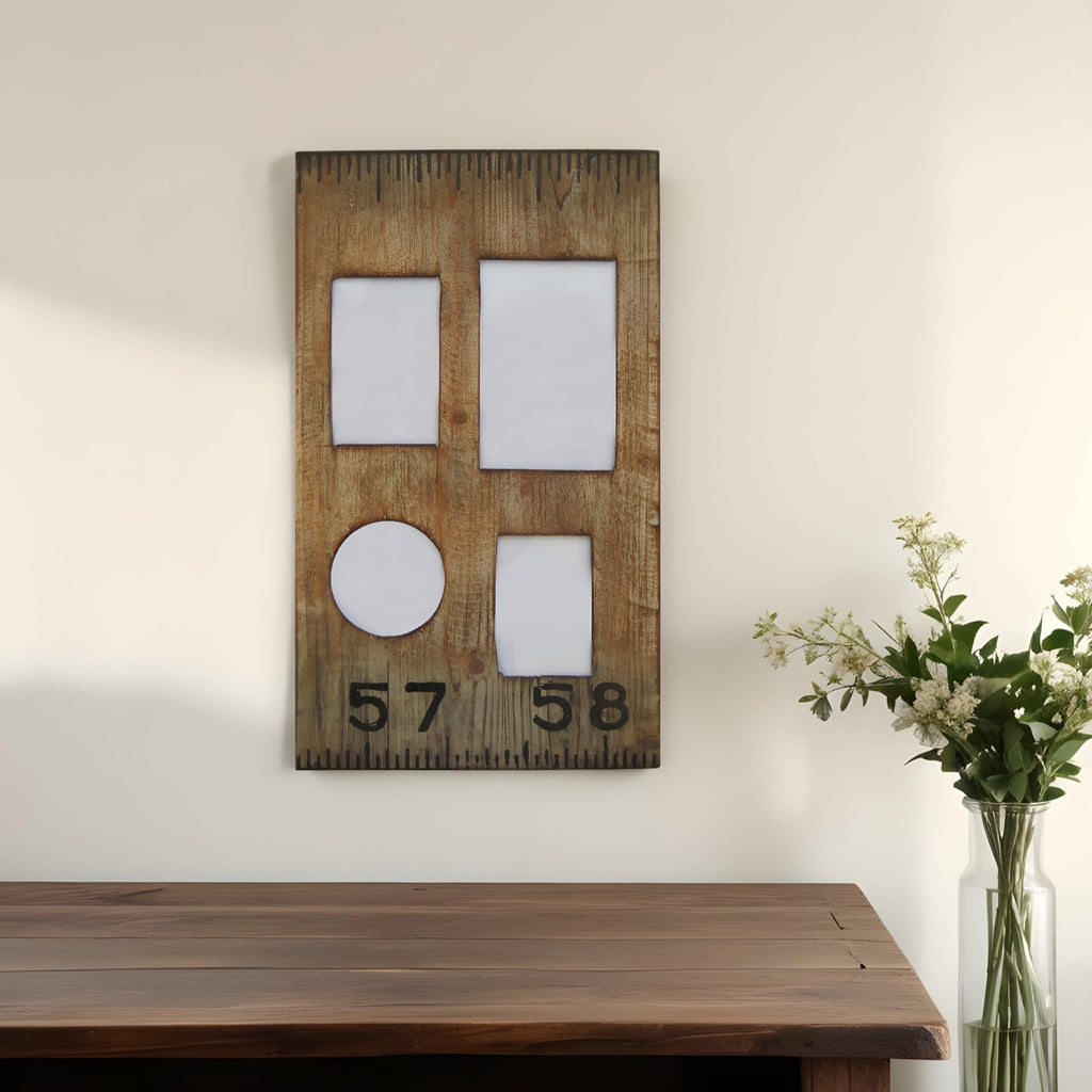 Brown Distressed Solid Wood Tabletop Picture Frame