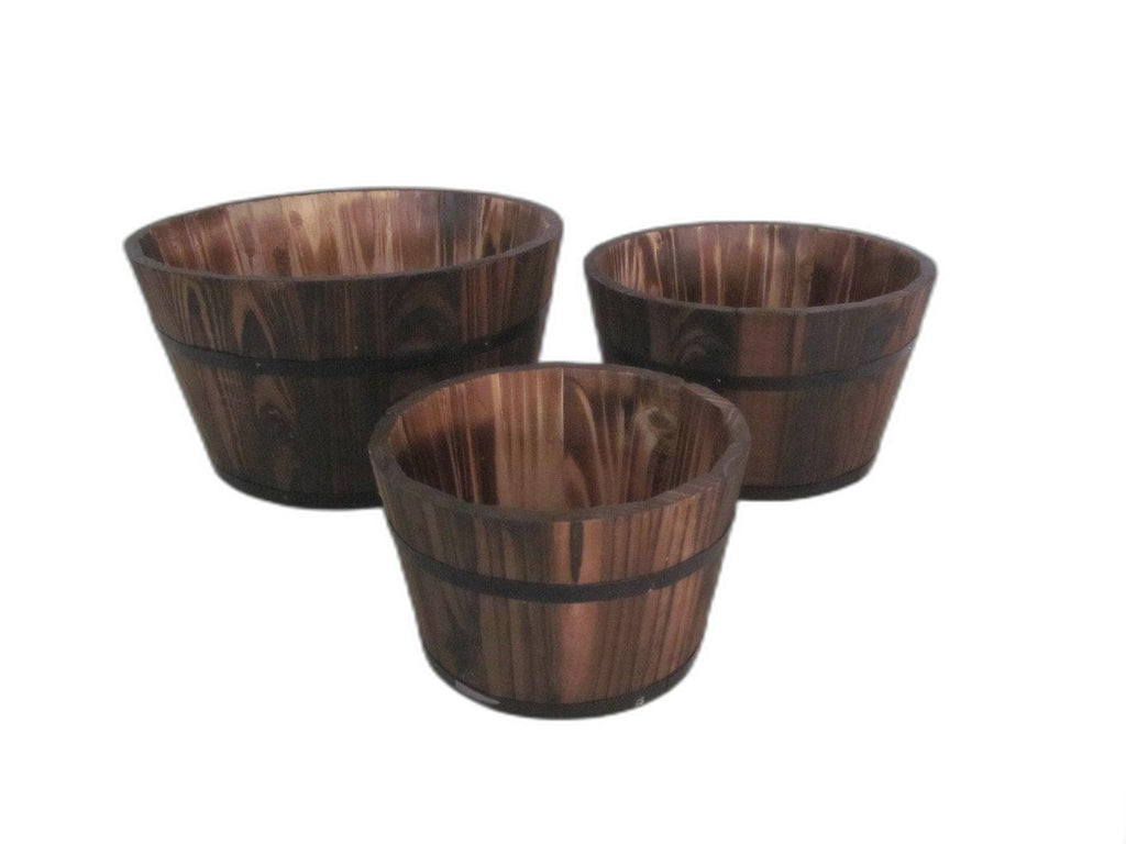 1" X 10" X 1" Brown, Wood Garden Planter - 3 Piece