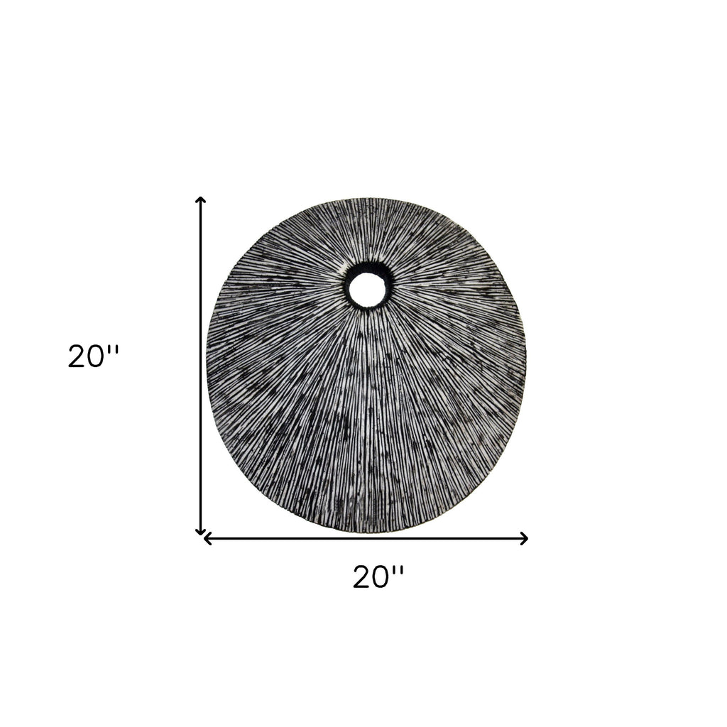 20" Gray Sandstone Round Wall Decor