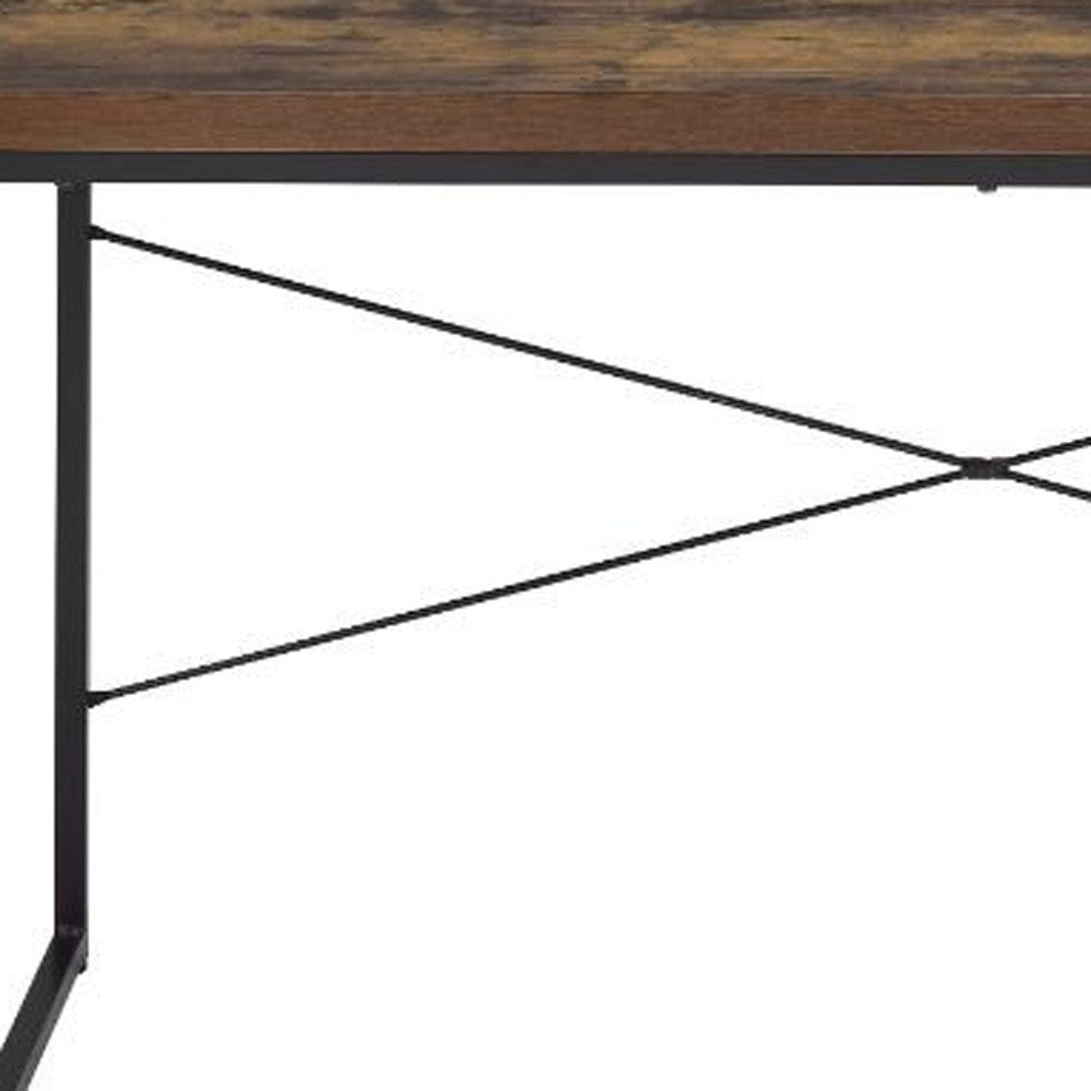 47" Brown and Black Computer Desk