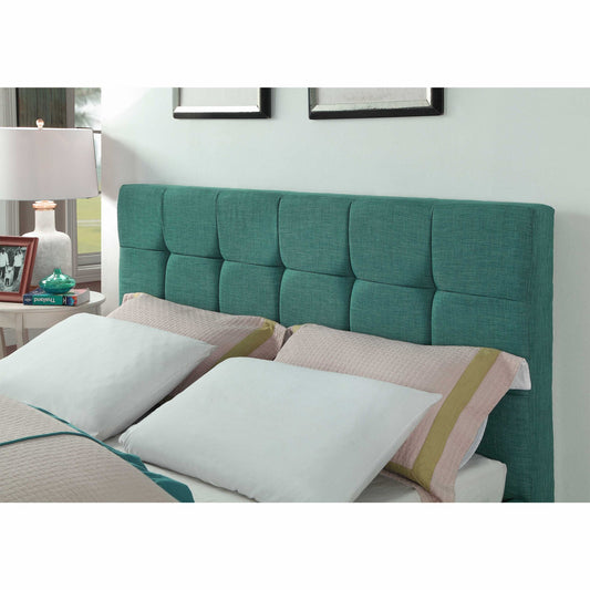 Solid Wood Queen Tufted Turquoise Upholstered Juteno Bed