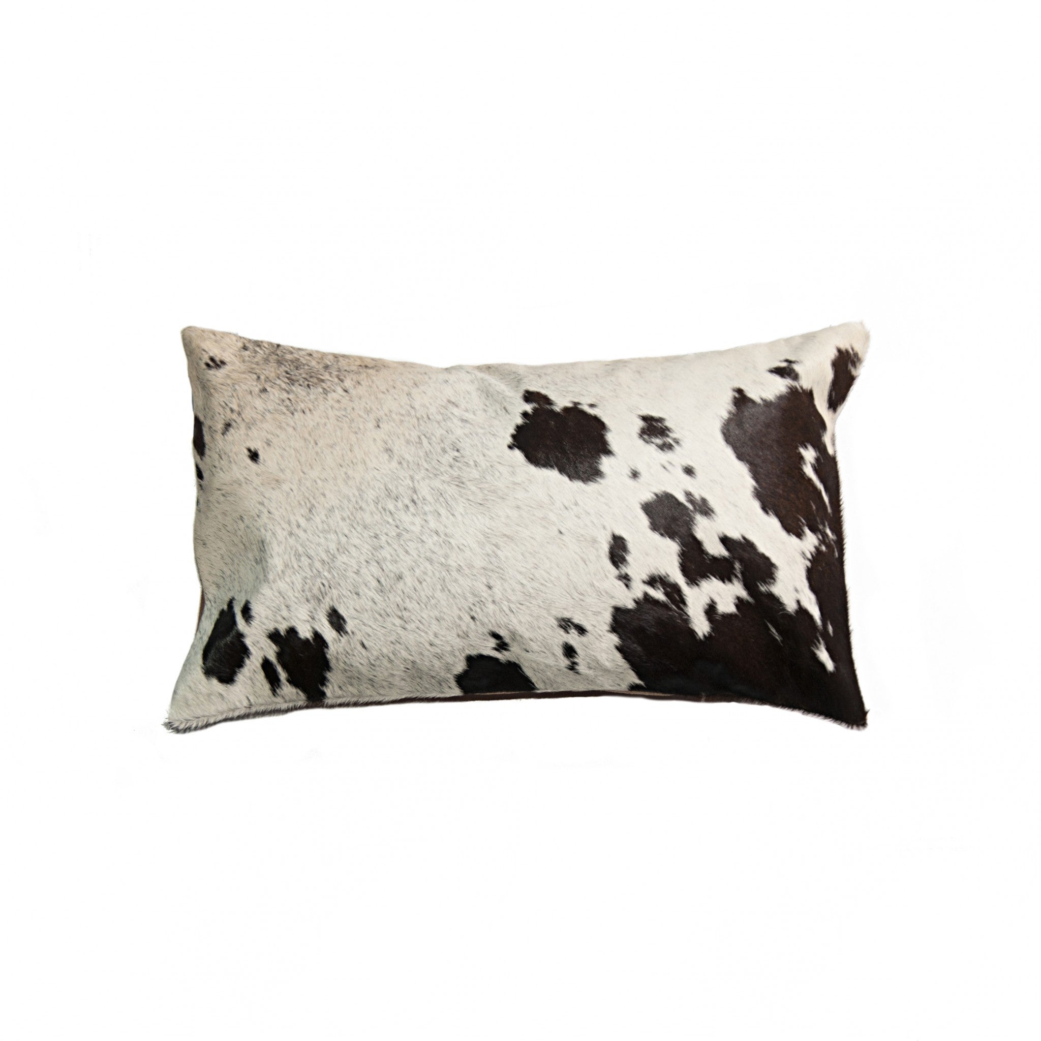 12" X 20" Chocolate Cowhide Throw Pillow