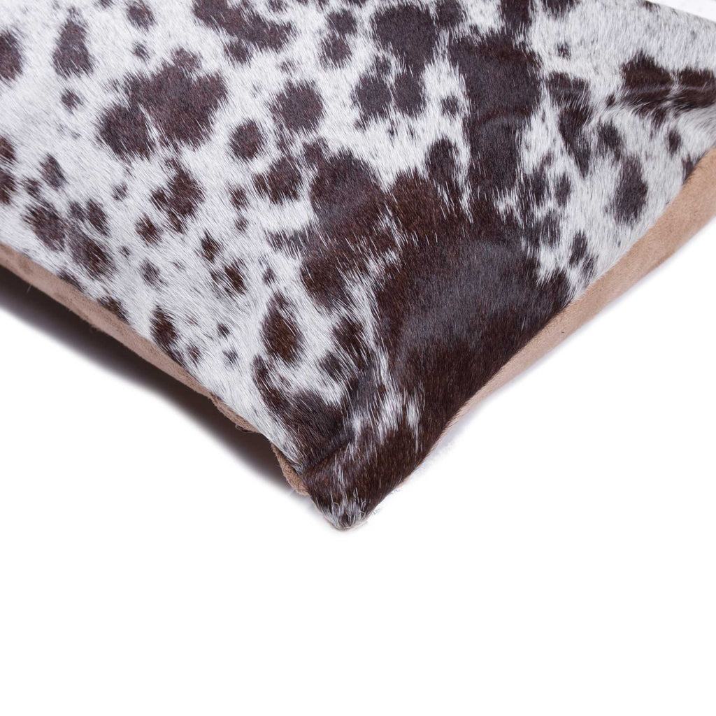 12" X 20" Chocolate Cowhide Throw Pillow