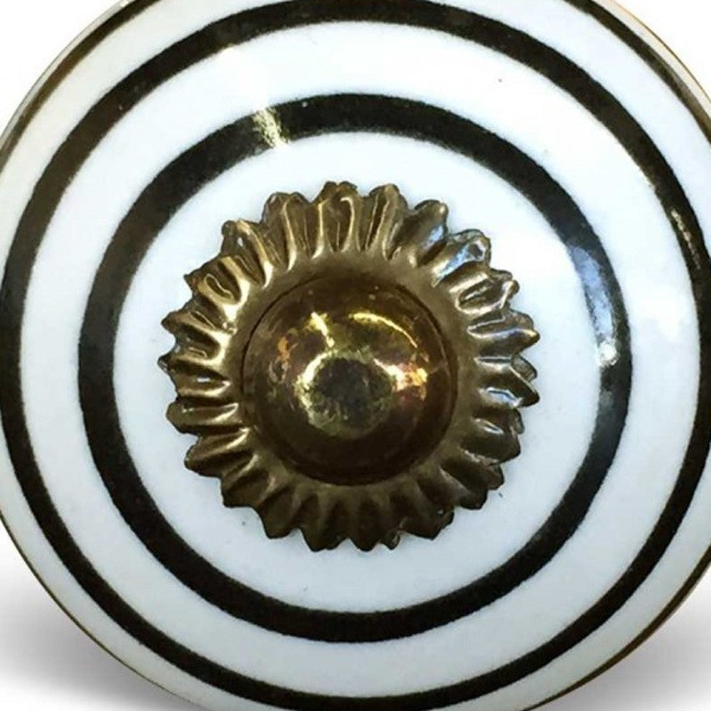 1.5" X 1.5" X 1.5" Hues Of Bronze White And Black  Knobs 8 Pack