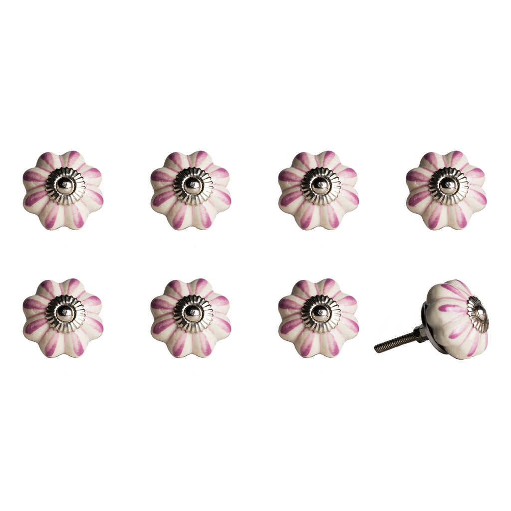 1.5" X 1.5" X 1.5" Hues Of Pink Red And Green  Knobs 8 Pack