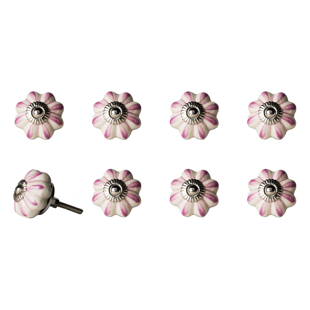 1.5" X 1.5" X 1.5" Hues Of Pink Red And Green  Knobs 8 Pack