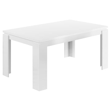 140" White Solid Wood Dining Table