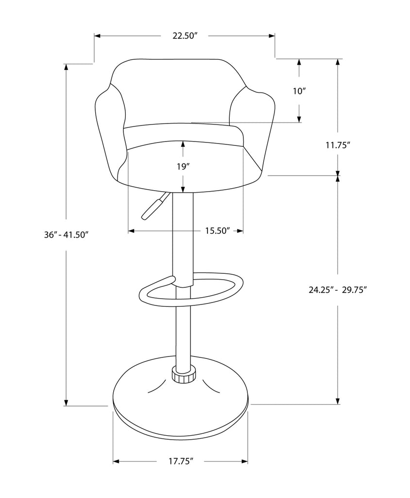 24 " White Metal Low Back Bar Height Bar Chair