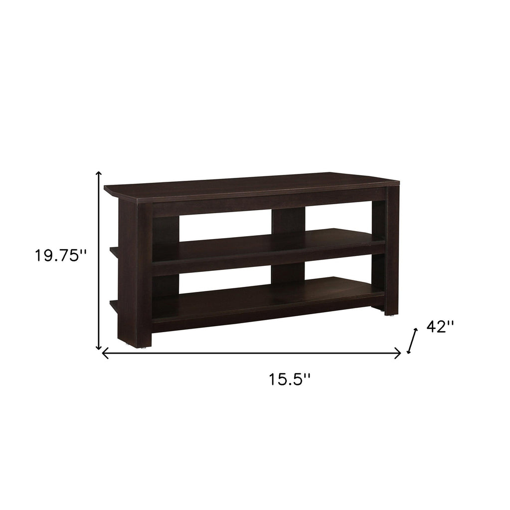 42" White Open shelving TV Stand