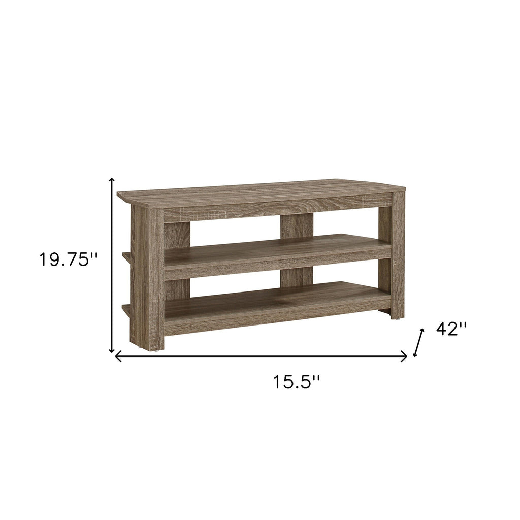 42" White Open shelving TV Stand