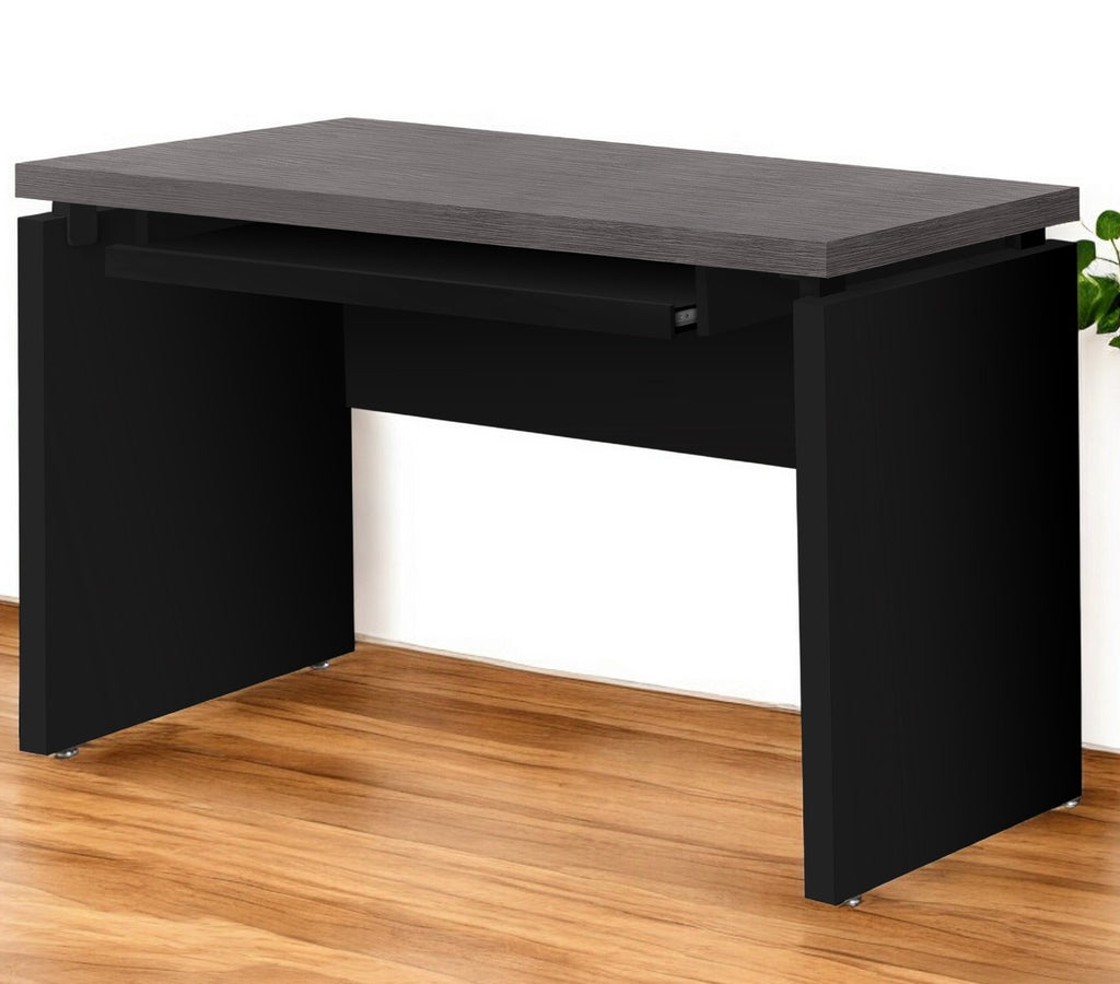 24" Gray and Black Computer Desk