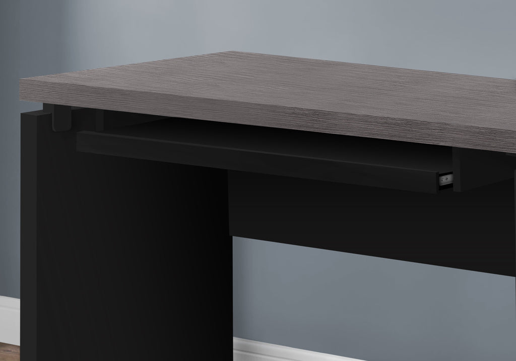 24" Gray and Black Computer Desk