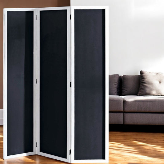 47 X 1.5 X 67 Black And White Wood Chalkboard - Screen