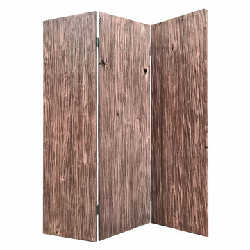 53 X 2 X 71 X 72 Brown Wood Woodland - 3 Panel Screen