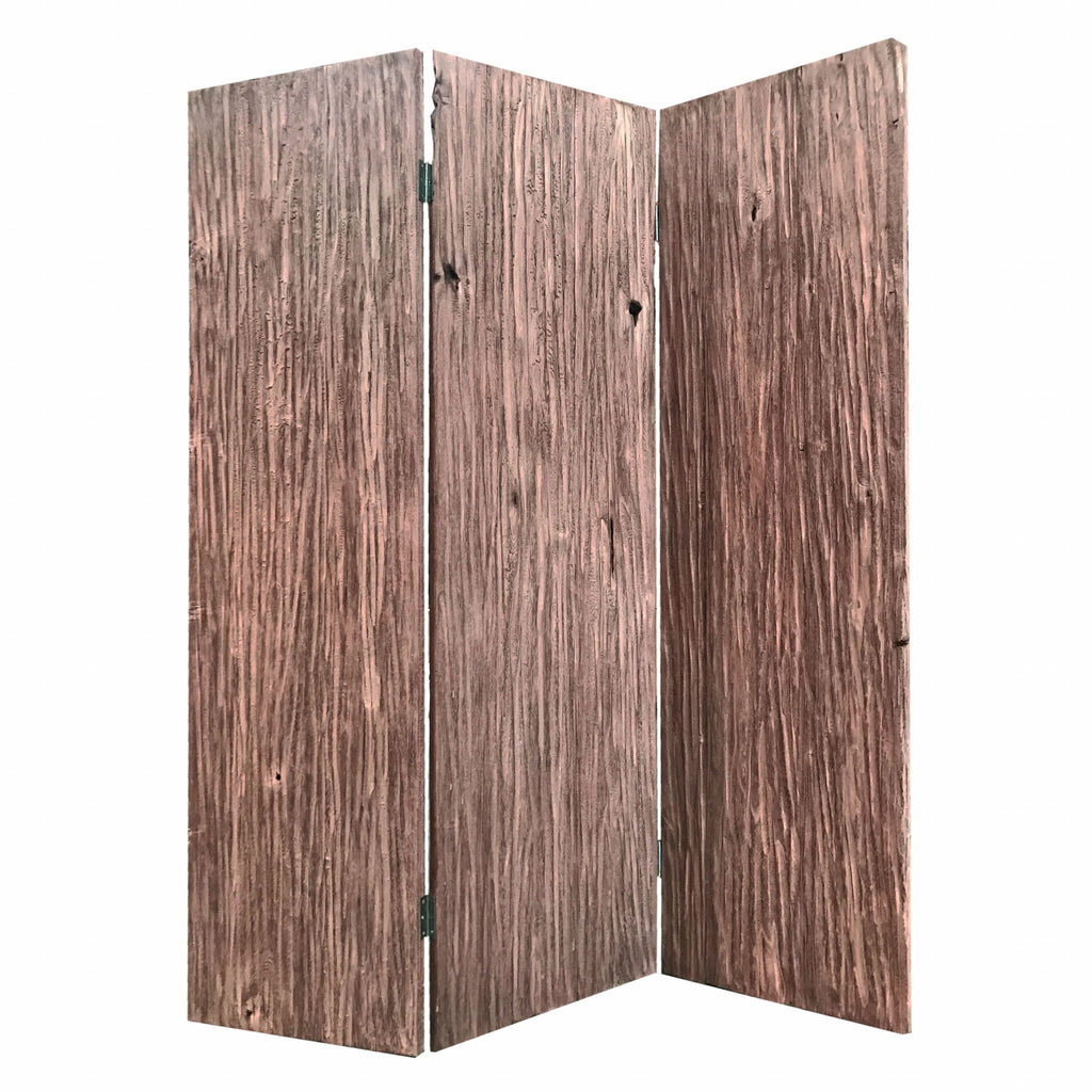 53 X 2 X 71 X 72 Brown Wood Woodland - 3 Panel Screen