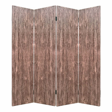 84 X 2 X 84 Brown 4 Panel Wood Woodland - Screen