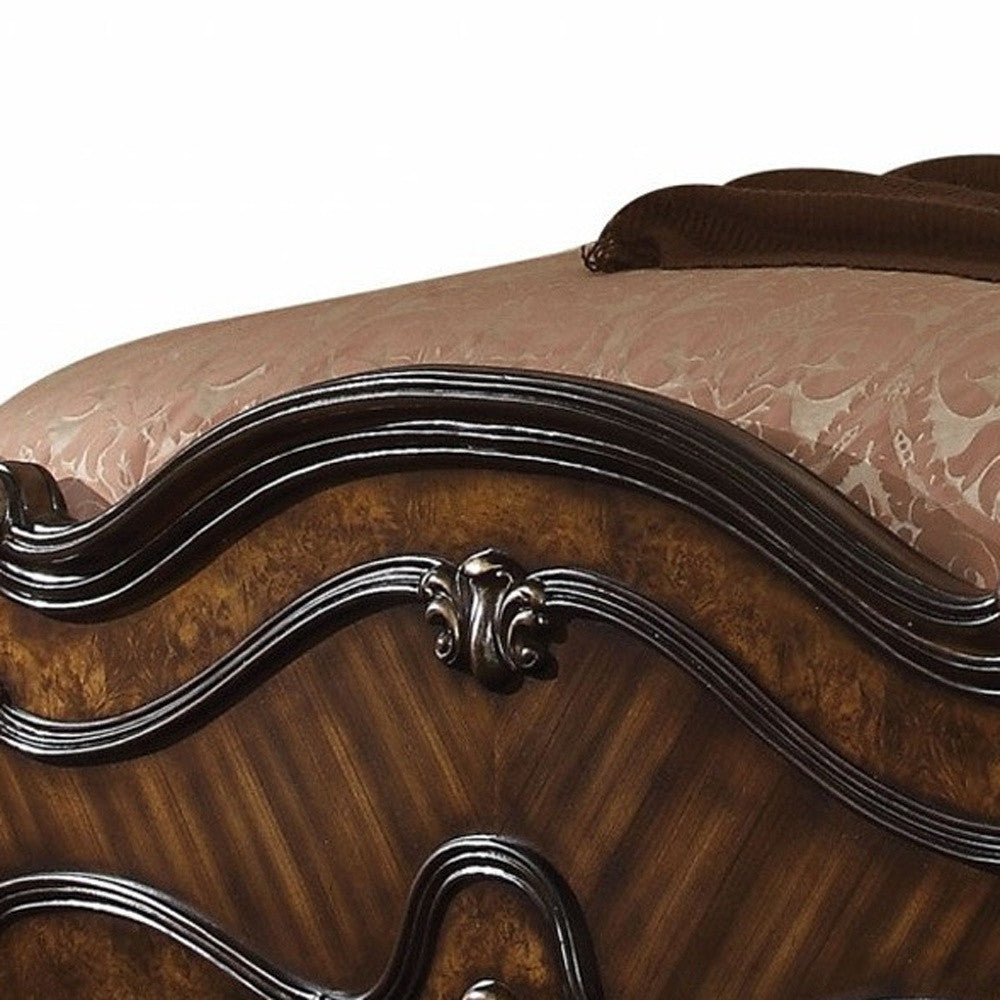 Dark Brown Solid Wood Bed Frame