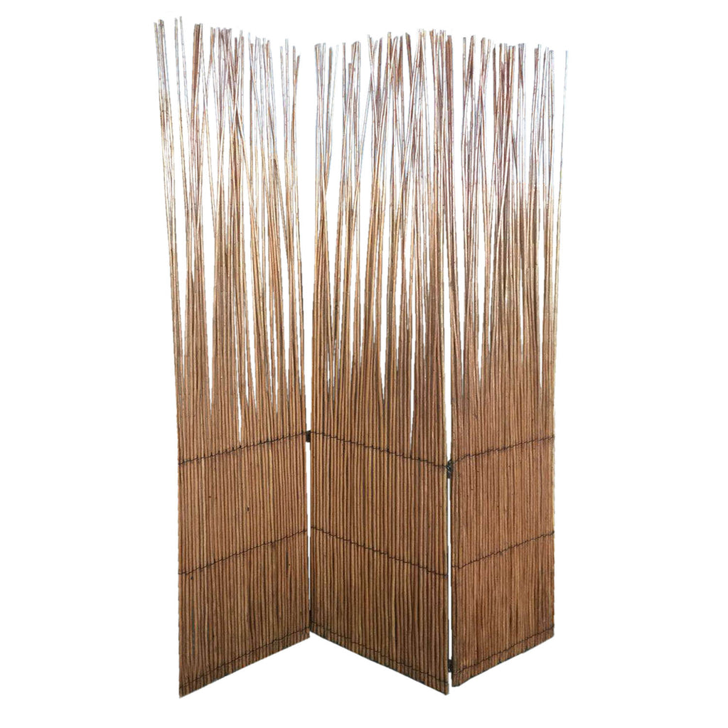 Three Panel Natural Willow Room Divider Screen