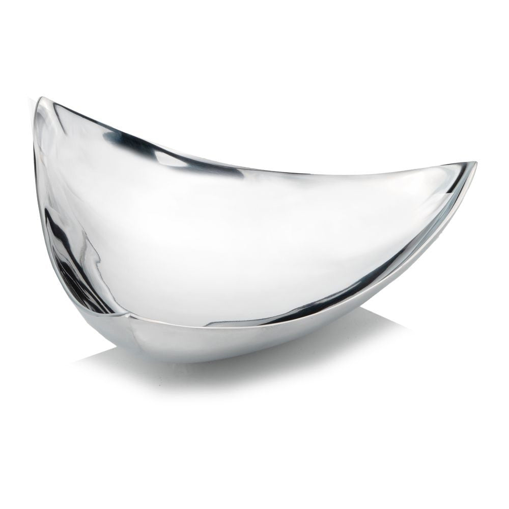 14" Silver Aluminum Triangular Bowl