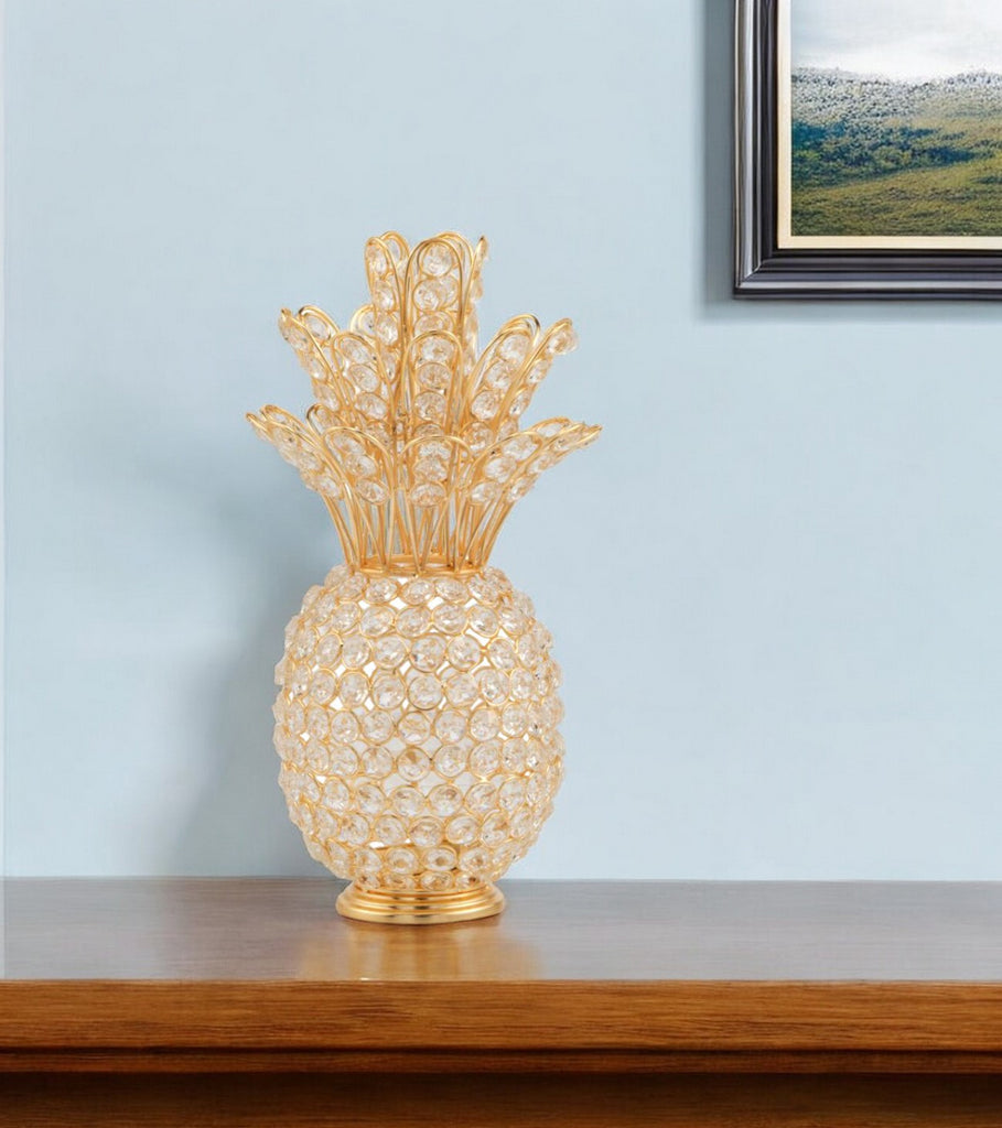 13" Silver Metal Decorative Pineapple