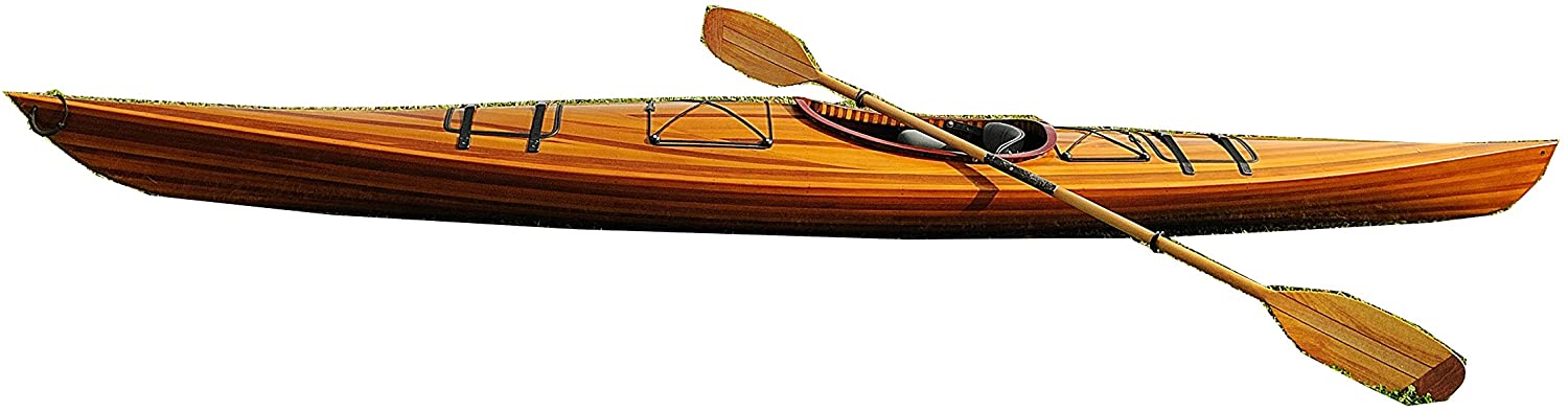 LuxxHomes  23" X 206" X 13" Wooden Kayak 1 Person