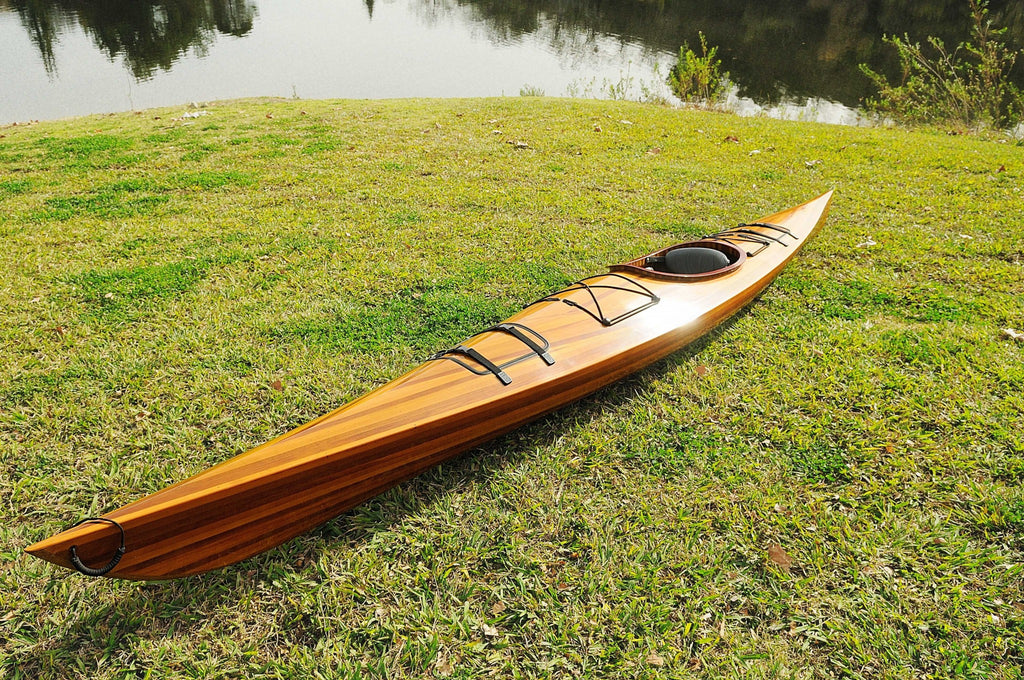 LuxxHomes  23" X 206" X 13" Wooden Kayak 1 Person