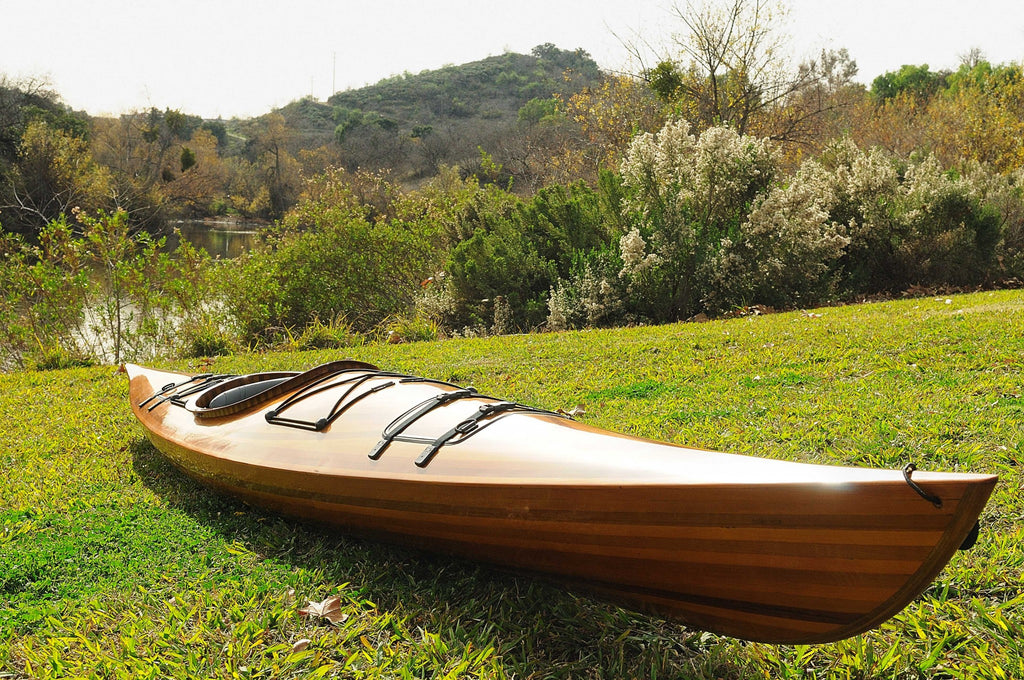 LuxxHomes  23" X 206" X 13" Wooden Kayak 1 Person