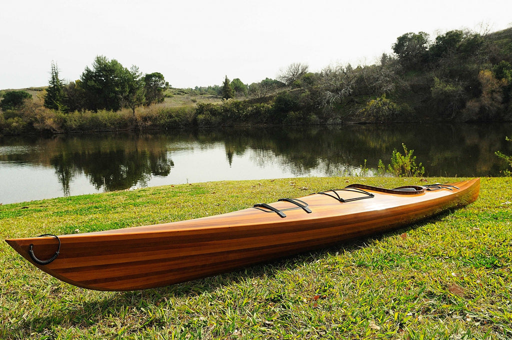 LuxxHomes  23" X 206" X 13" Wooden Kayak 1 Person