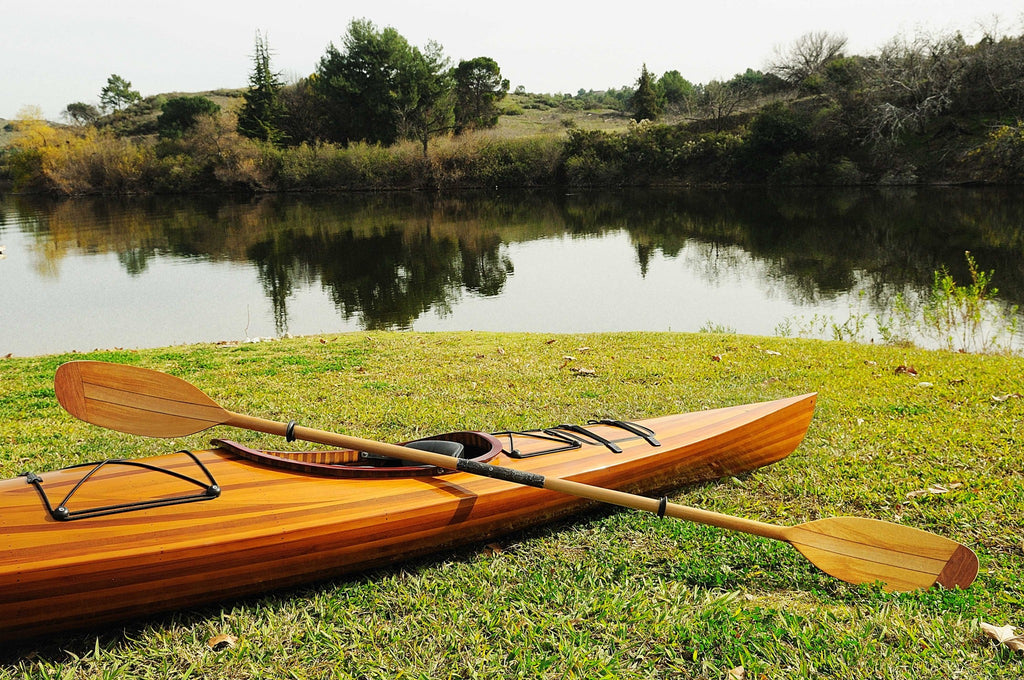 LuxxHomes  23" X 206" X 13" Wooden Kayak 1 Person