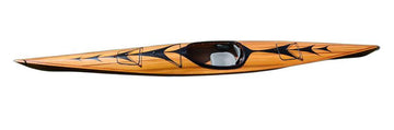 LuxxHomes  23" X 206" X 13" Wooden Kayak With Arrows Design