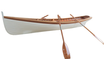 LuxxHomes  41" X 147.5" X 27.5" Clinker Built Whitehall Row Boat