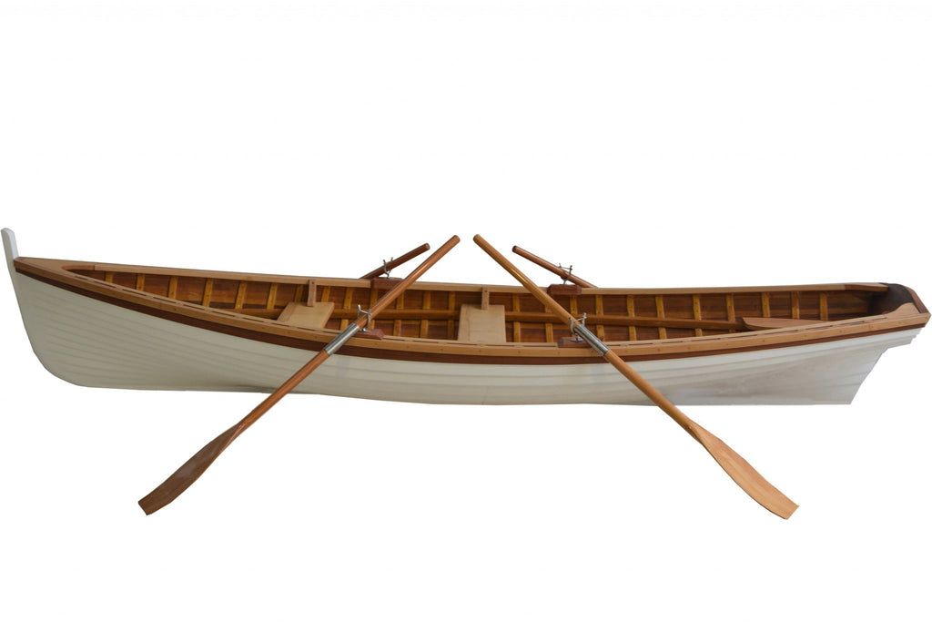 LuxxHomes  41" X 147.5" X 27.5" Clinker Built Whitehall Row Boat