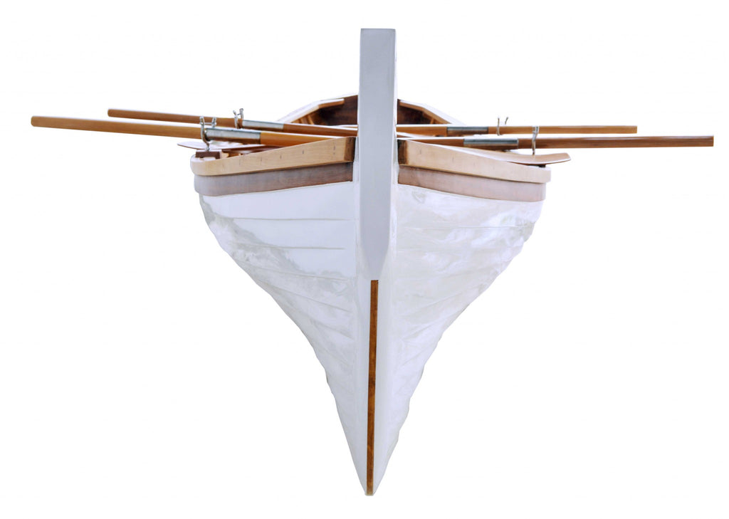 LuxxHomes  41" X 147.5" X 27.5" Clinker Built Whitehall Row Boat