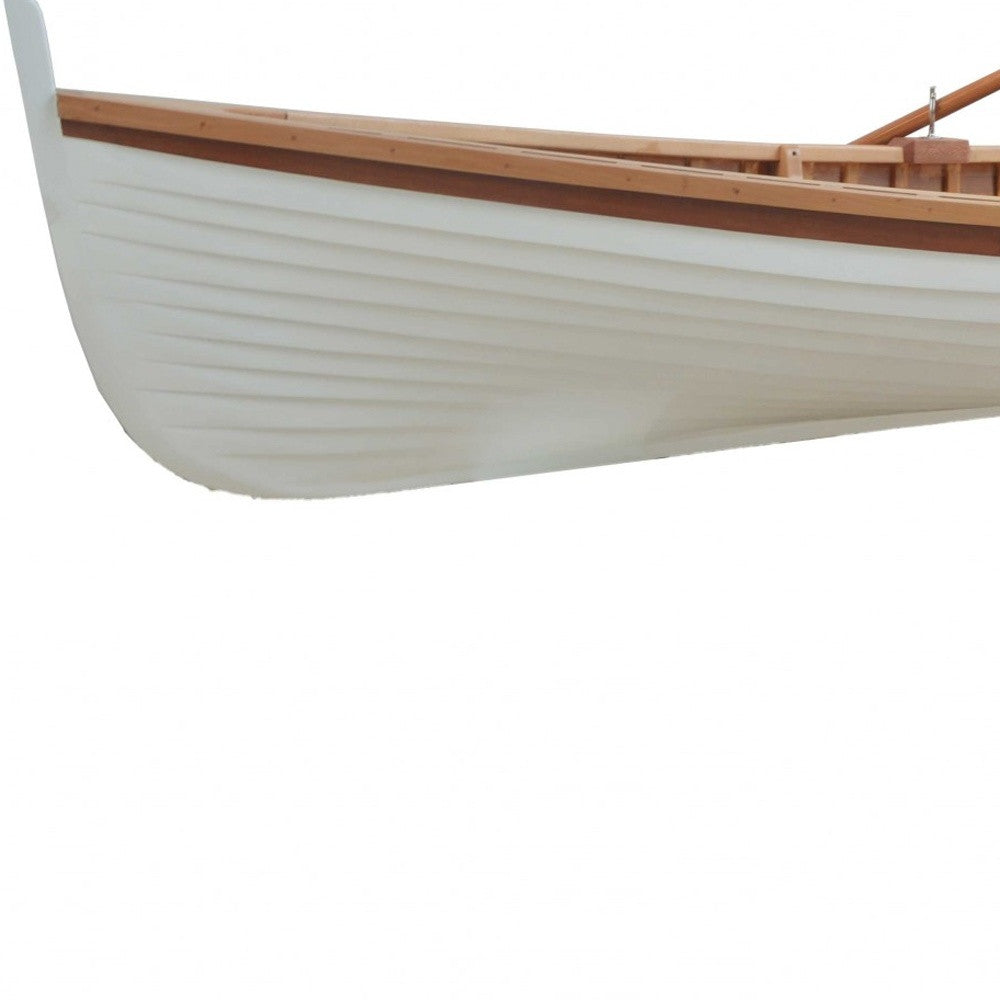 LuxxHomes  41" X 147.5" X 27.5" Clinker Built Whitehall Row Boat