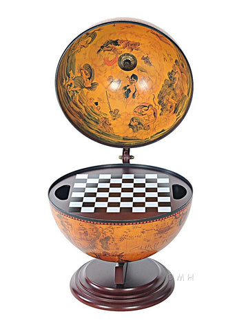 13" X 15" X 19" Red Globe With Chess Holder