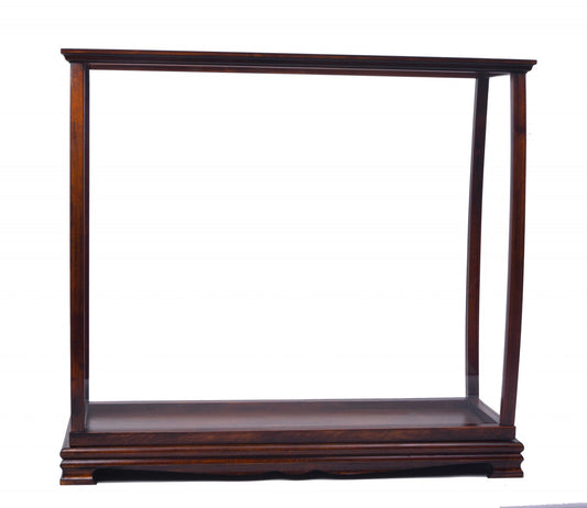 13" Dark Brown And Clear Glass Standard Display Stand