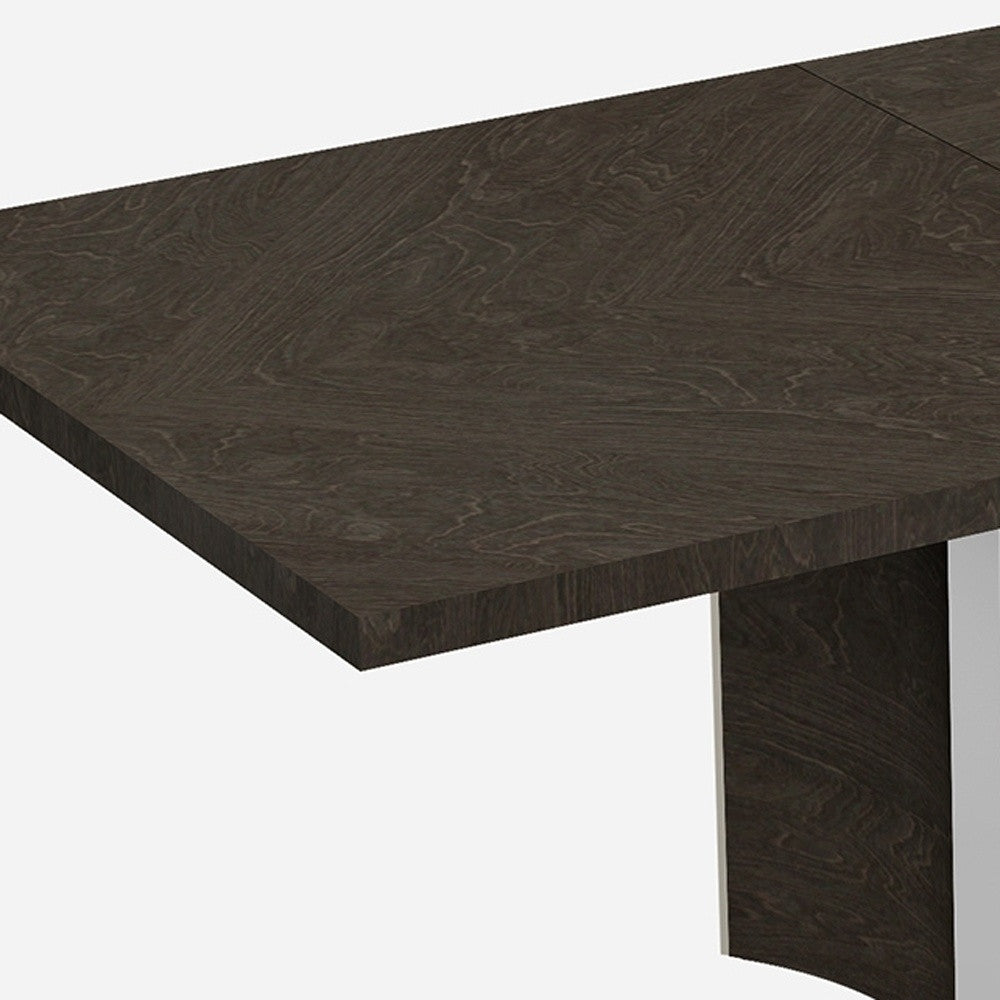 99" Gray Brown Solid Wood Dining Table