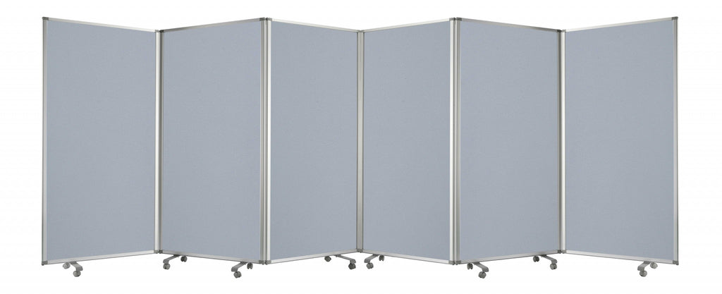 212 X 1 X 71 Green Metal 6 Panel Screen