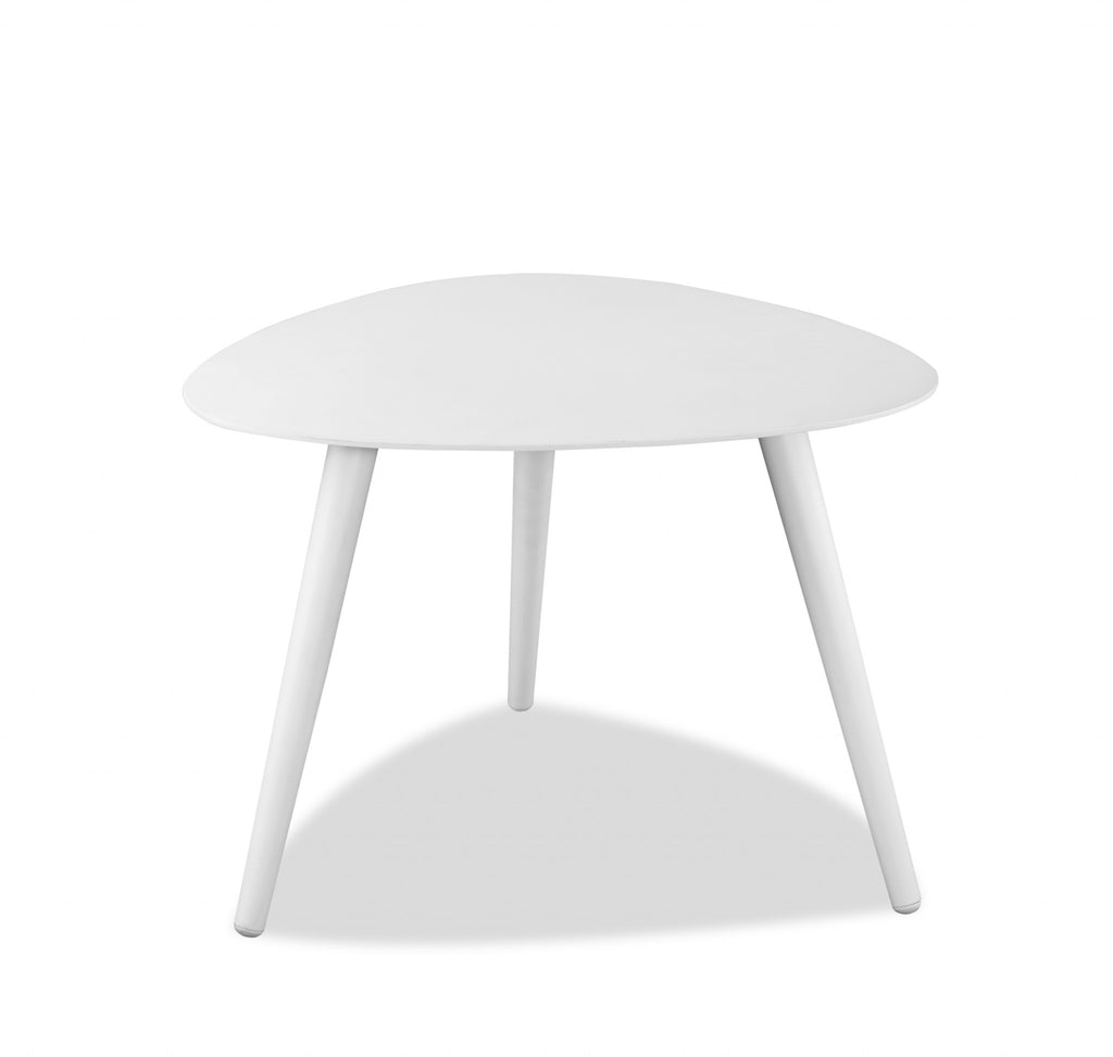 16" White Aluminum End Table