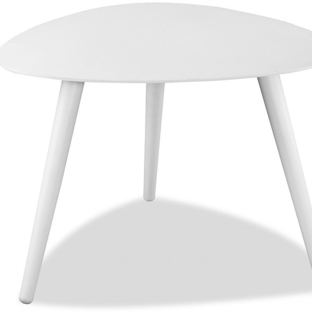 16" White Aluminum End Table