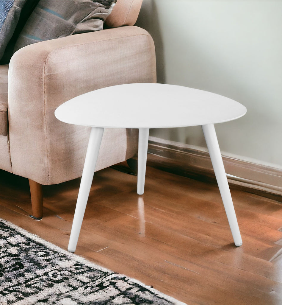 16" White Aluminum End Table