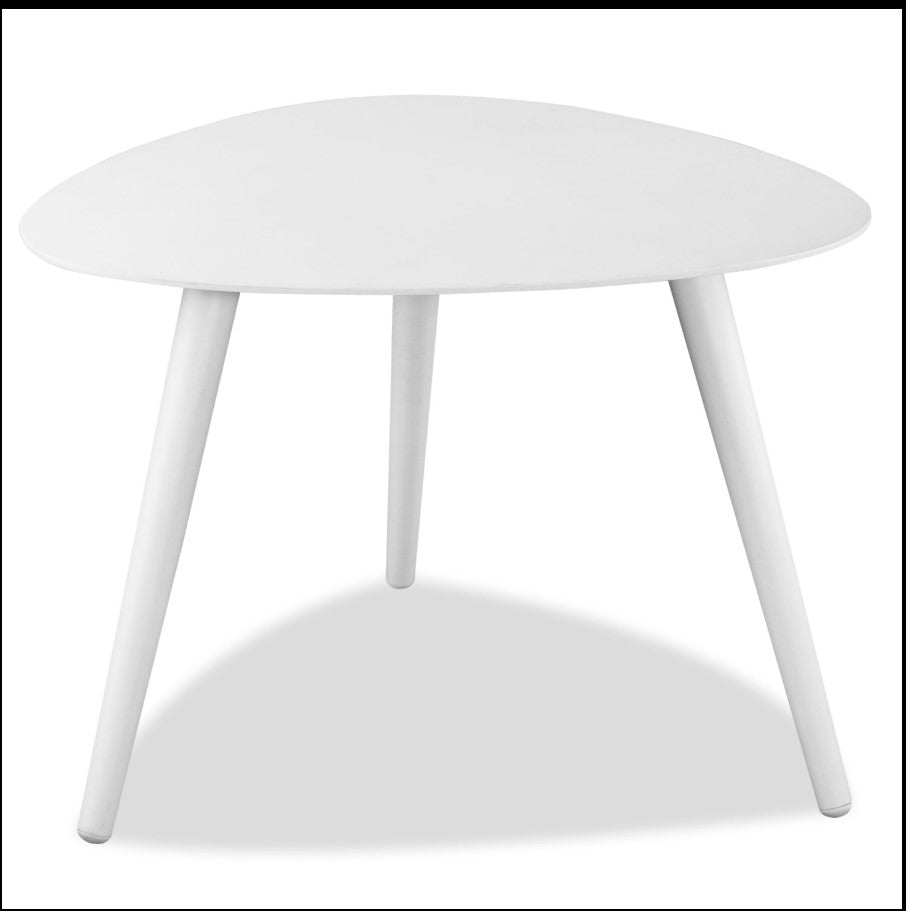 14" White Aluminum End Table