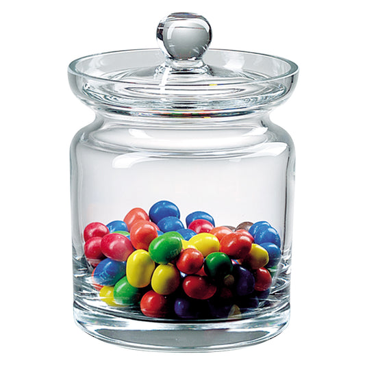 LuxxHomes  55 Mouth Blown Crystal Lead Free Biscuit Or Candy Jar