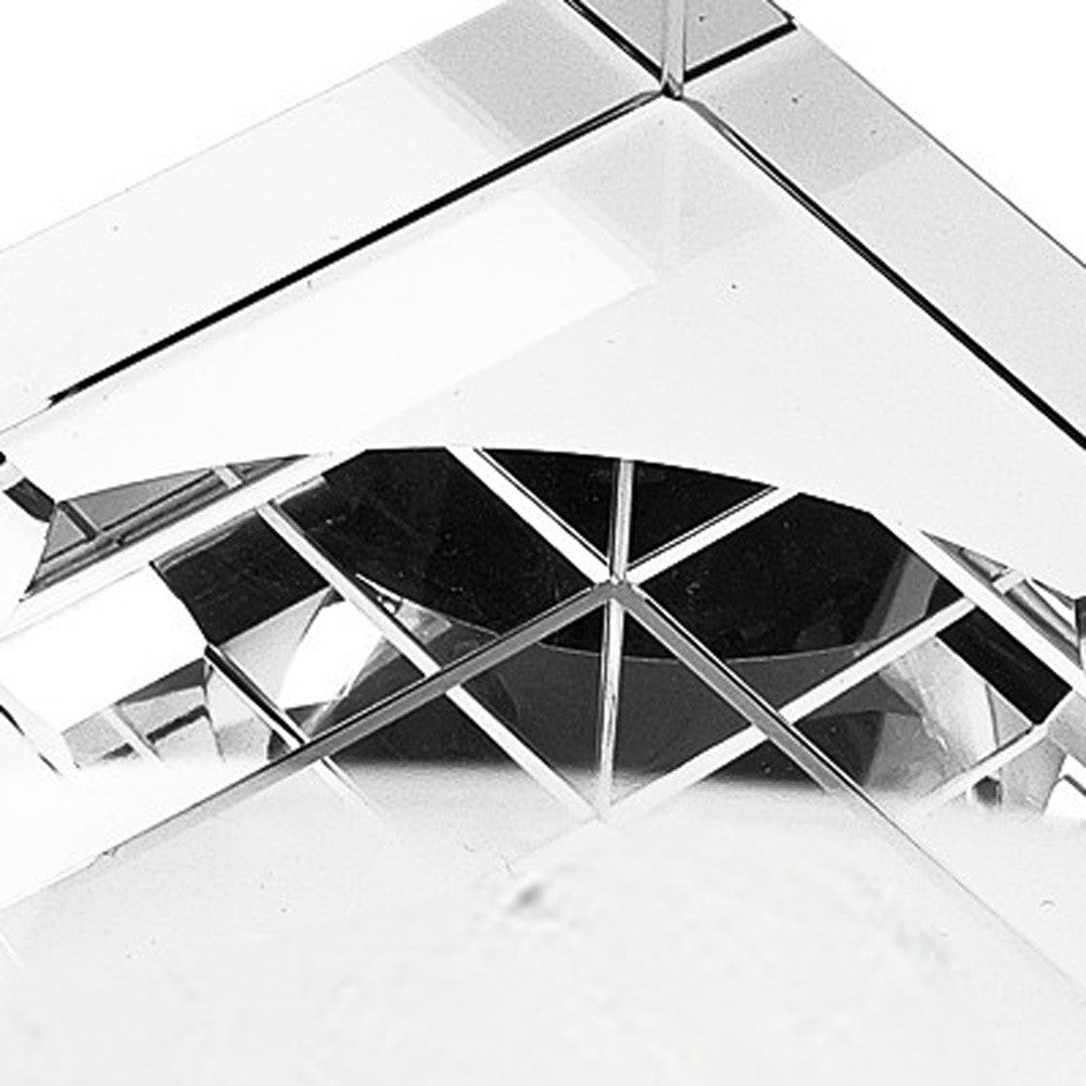 LuxxHomes  5" Clear Crystal Square Cigar Ash Tray