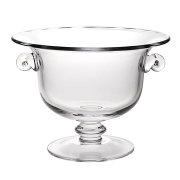 LuxxHomes  13 Mouth Blown Crystal Trophy Centerpiece Fruit Or Punchbowl