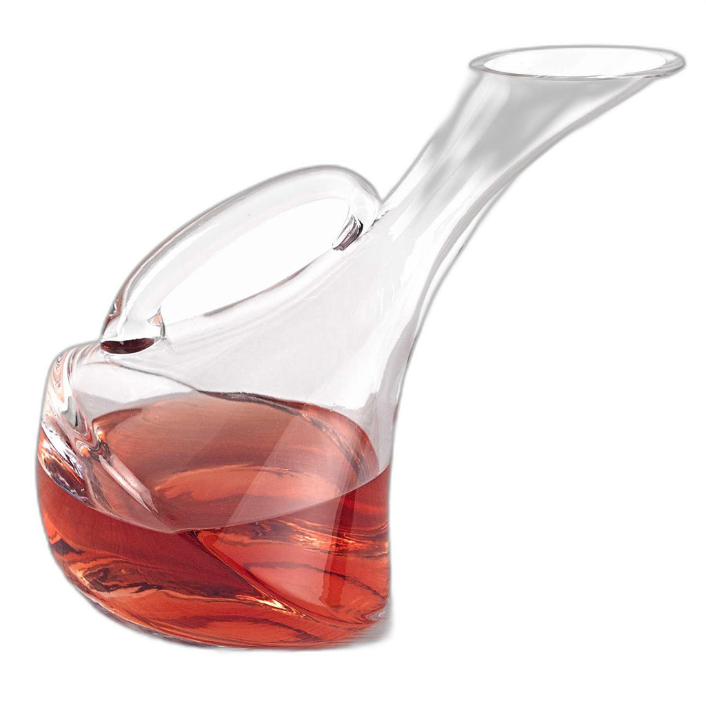 LuxxHomes  Mouth Blown Glass Wine Carafe  32 Oz