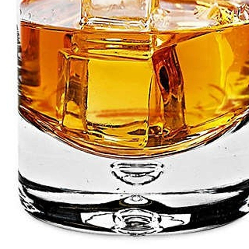 4 Pc Set Old Fashioned Lead Free Crystal Scotch Glass  8 Oz