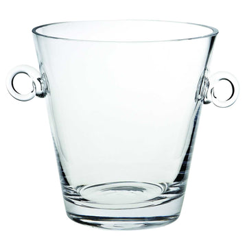 LuxxHomes  8 Mouth Blown European Glass Ice Bucket Or Cooler